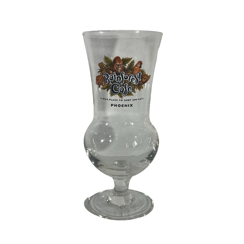 Rainforest Cafe Phoenix Y2K collector Hurricane Souvenir glass New‎ with box